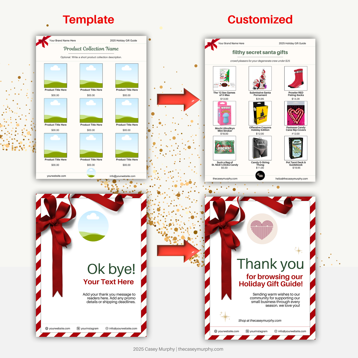 Customizable Holiday Product Catalog Template
