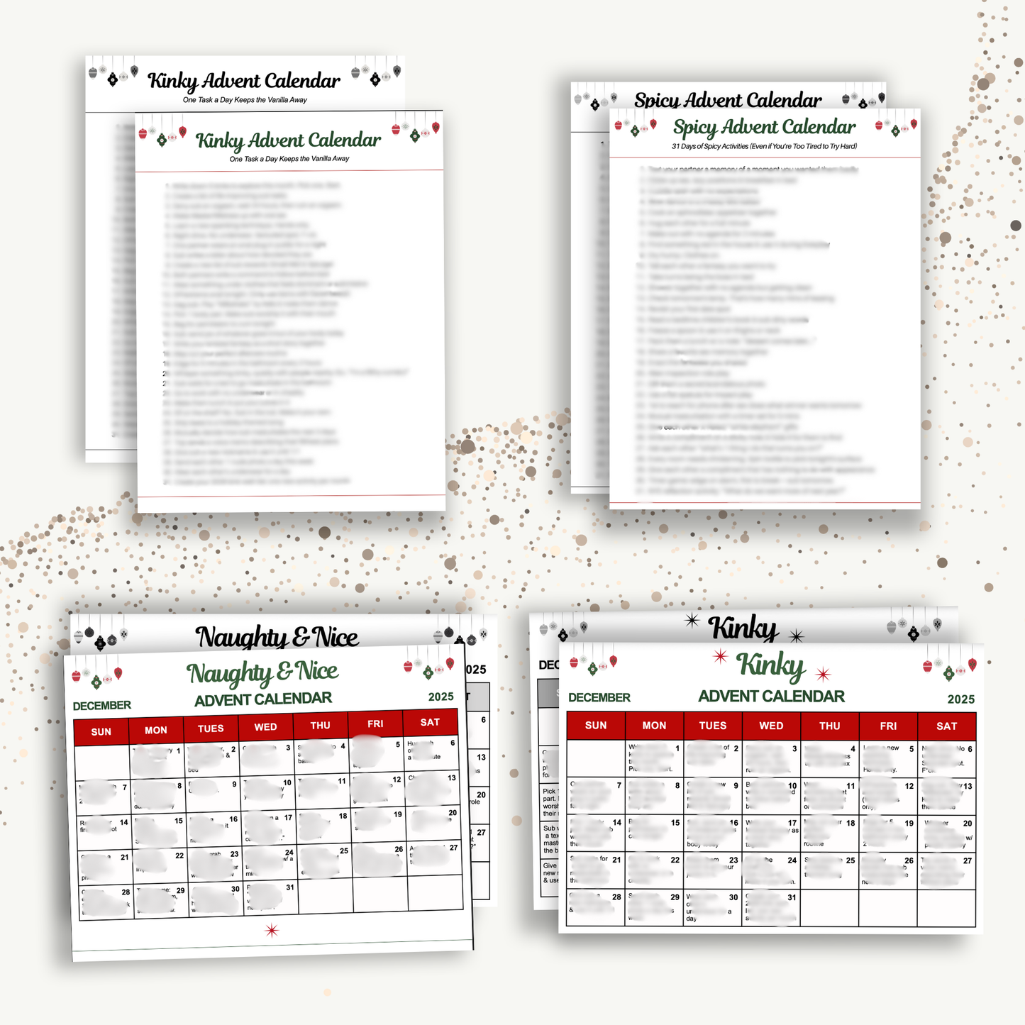 Hot Sheets Holiday Printable Pack