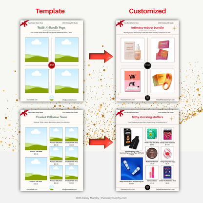 Customizable Holiday Product Catalog Template