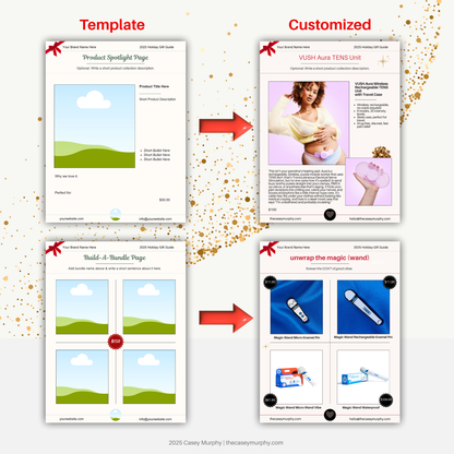 Customizable Holiday Product Catalog Template