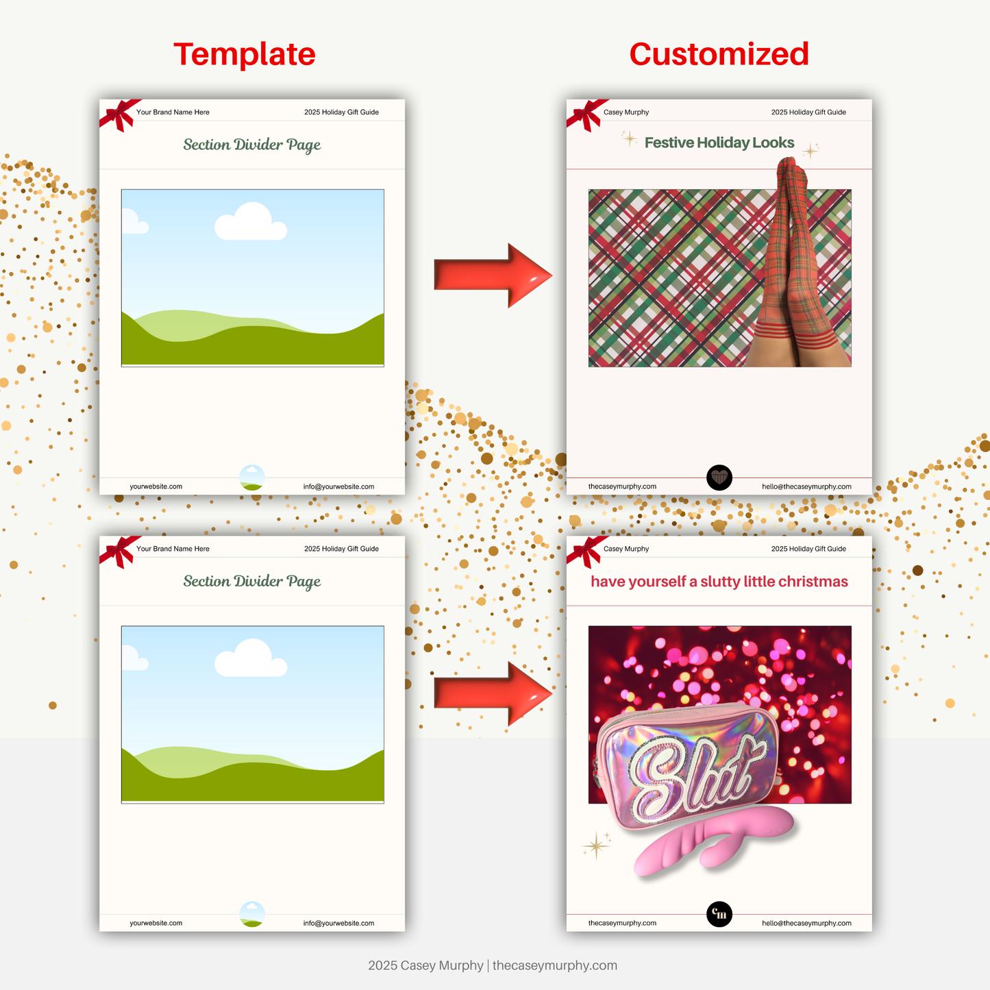 Customizable Holiday Product Catalog Template
