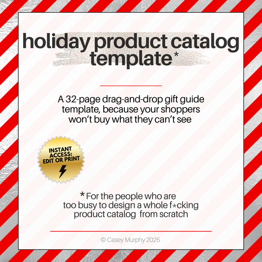 Customizable Holiday Product Catalog Template