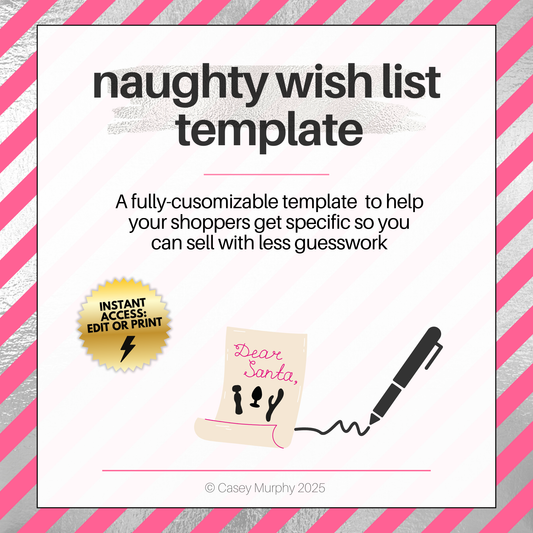 Customizable Naughty Wish List Template