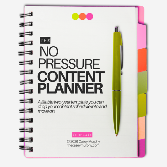 The No-Pressure Content Planner Template