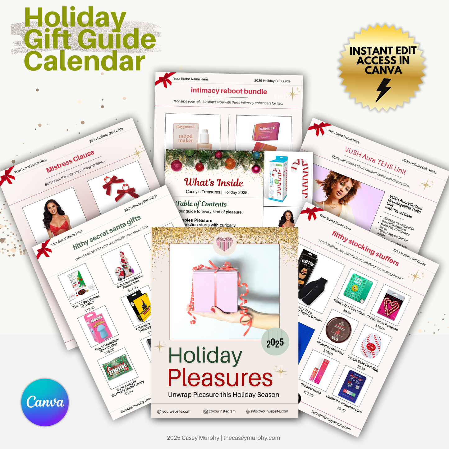 Customizable Holiday Product Catalog Template